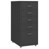 Mobile File Cabinet Anthracite 28x41x69 cm Metal Colour anthracite Quantity in Package 1 Model 5 drawers 