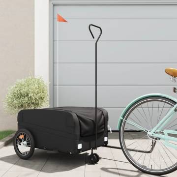 Bike Trailer Black 45 kg Iron - Durable & Versatile Cargo Solution