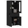 Stylish Highboard Black 69.5x34x180 cm | Hipomarket UK