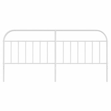 Stylish White Metal Headboard - 193 cm | Hipo Market