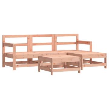 5 Piece Garden Lounge Set - Solid Douglas Wood | HipoMarket