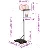 Adjustable Basketball Stand 216-250 cm - Durable & Portable