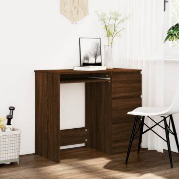 Modern Brown Oak Desk - 90x45x76 cm | HipoMarket