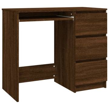 Modern Brown Oak Desk - 90x45x76 cm | HipoMarket