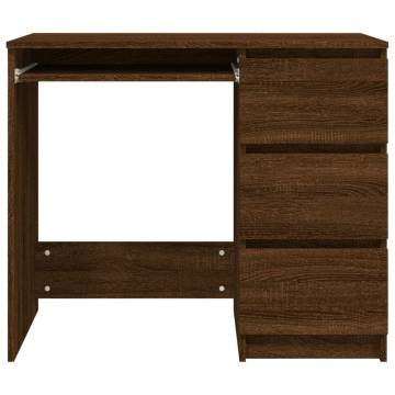 Modern Brown Oak Desk - 90x45x76 cm | HipoMarket