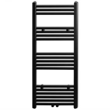 Black Bathroom Central Heating Towel Rail Radiator 500x1160mm