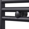 Black Bathroom Central Heating Towel Rail Radiator 500x1160mm