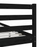 Stylish Black Solid Wood Bed Frame 200x200 cm - HipoMarket