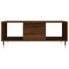 Elegant Brown Oak Coffee Table - 90x50x36.5 cm