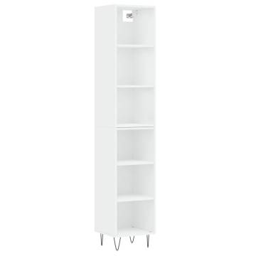 Stylish Highboard White 34.5x32.5x180 cm - Hipomarket