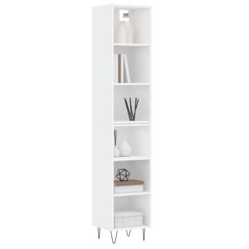 Stylish Highboard White 34.5x32.5x180 cm - Hipomarket