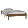 LED Bed Frame Honey Brown - 90x190 cm - Solid Wood