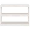 White Pinewood Book Cabinet Room Divider - 100x30x71.5 cm