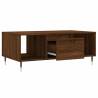 Elegant Brown Oak Coffee Table - 90x50x36.5 cm