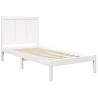 White Solid Wood Pine Bed Frame 100x200 cm | HipoMarket