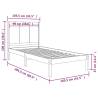 White Solid Wood Pine Bed Frame 100x200 cm | HipoMarket