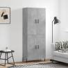 Highboard Concrete Grey 69.5x34x180 cm Engineered Wood Colour concrete grey Quantity in Package 1 Model 2 wood doors 