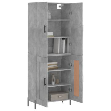 Stylish Highboard Concrete Grey - 69.5x34x180 cm | HipoMarket