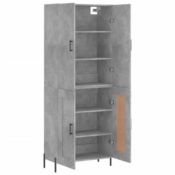 Stylish Highboard Concrete Grey - 69.5x34x180 cm | HipoMarket