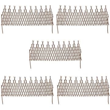 Willow Trellis Fence Set - 5 Pcs for Your Garden Needs