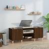 Stylish Brown Oak Record Cabinet - 121x38x48 cm | HipoMarket