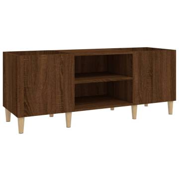 Stylish Brown Oak Record Cabinet - 121x38x48 cm | HipoMarket