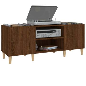 Stylish Brown Oak Record Cabinet - 121x38x48 cm | HipoMarket