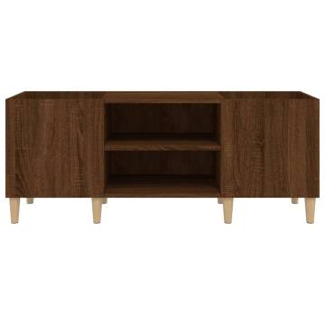 Stylish Brown Oak Record Cabinet - 121x38x48 cm | HipoMarket