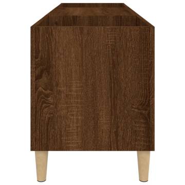 Stylish Brown Oak Record Cabinet - 121x38x48 cm | HipoMarket