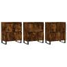 Elegant 3 pcs Smoked Oak Sideboards - Durable & Stylish