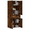 Elegant Highboard in Smoked Oak – 69.5x34x180 cm