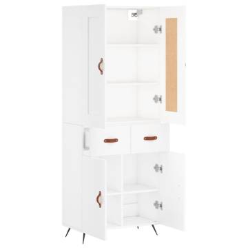 Stylish Highboard White 69.5x34x180 cm | Hipomarket UK