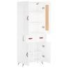 Stylish Highboard White 69.5x34x180 cm | Hipomarket UK