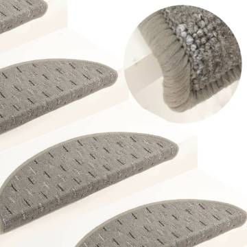 Carpet Stair Treads 15 pcs Grey - Non-Slip & Comfortable