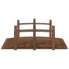 Garden Bridge with Railings - Solid Wood Spruce 150x67x56cm