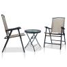 3 Piece Bistro Set Taupe Steel Colour taupe Number of 3 