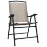 3 Piece Bistro Set Taupe Steel for Garden & Patio