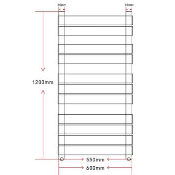 Bathroom Central Heating Towel Rail Radiator 600x1200mm