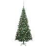 Artificial Pre-lit Christmas Tree with Ball Set L 240 cm Green Colour green and rose Size 240 x 120 cm Quantity in Package 1 Number of Branch Tips 