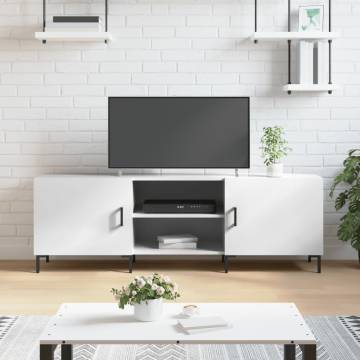 High Gloss White TV Cabinet - Stylish Storage Solution