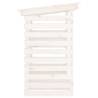 Firewood Rack White 108x73x108 cm - Solid Pine Storage