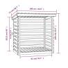 Firewood Rack White 108x73x108 cm - Solid Pine Storage