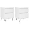 Trendy Bedside Cabinets 2 pcs White - Engineered Wood | Hipomarket