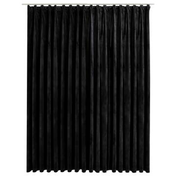 Elegant Blackout Velvet Curtain with Hooks - 290x245 cm