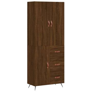 Highboard Brown Oak - Stylish Engineered Wood Storage