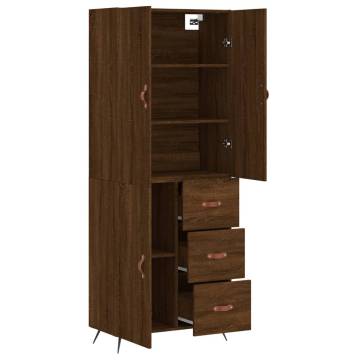 Highboard Brown Oak - Stylish Engineered Wood Storage