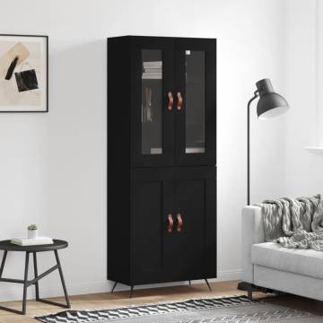 Highboard Black 69.5x34x180 cm - Stylish Storage Solution