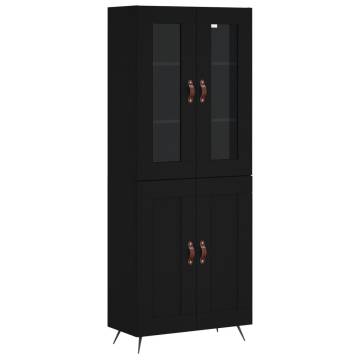 Highboard Black 69.5x34x180 cm - Stylish Storage Solution