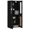 Highboard Black 69.5x34x180 cm - Stylish Storage Solution