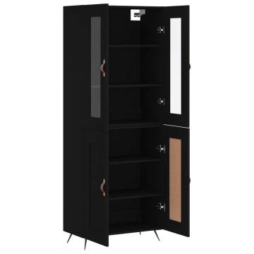 Highboard Black 69.5x34x180 cm - Stylish Storage Solution